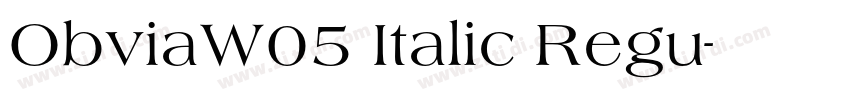 ObviaW05 Italic Regu字体转换